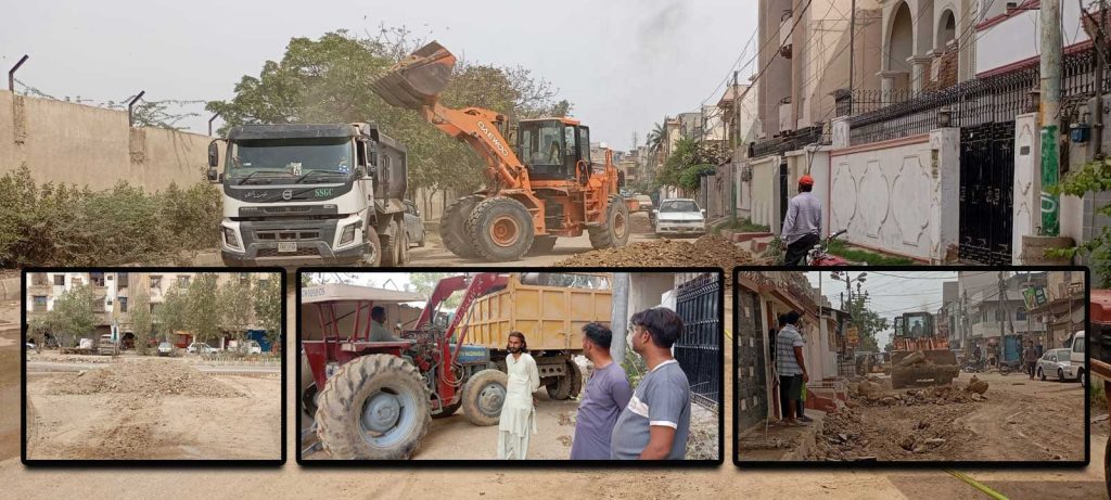 On the instructions of Chairman Farhan Sohail, the work of removing soil from Shadman Town is progressing rapidly.