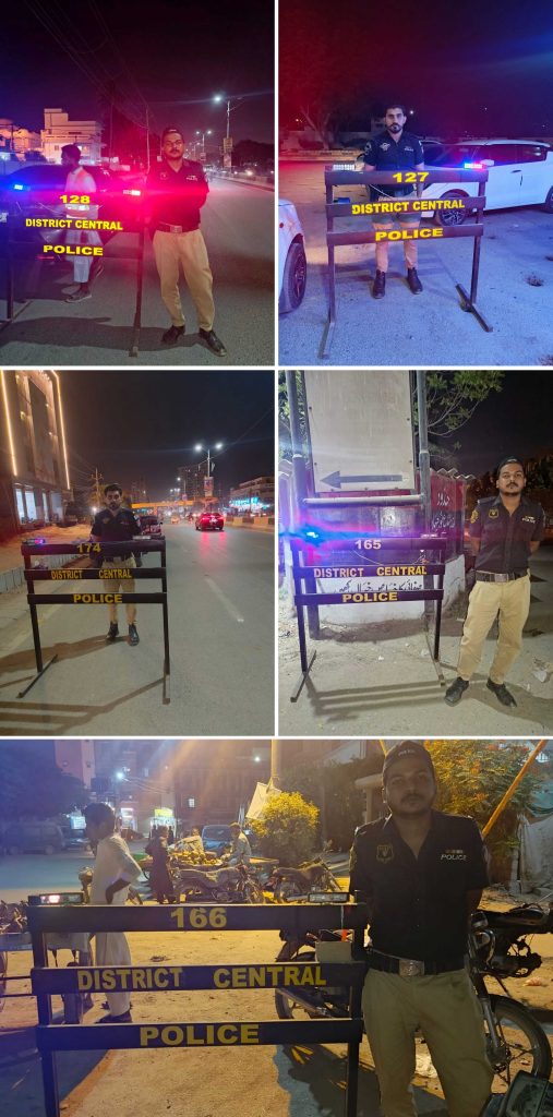 Shaheen Force, under the supervision of SSP Central Zeeshan Shafique Siddiqui, conducted snap checks at various locations.
